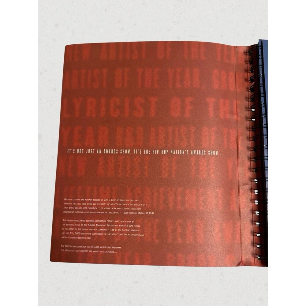 THE SOURCE 1999 HIP HOP AWARDS OFFICIAL SHOW PROGRAM - IMPOSSIBLE TO FIND